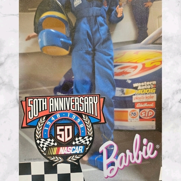 NASCAR 50th Anniversary BARBIE DOLL 1998 NRFB 50th #20442 - Picture 10 of 10